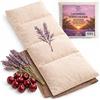 Korn & Kern Manufaktur Cuscino termico con noccioli di ciliegia con lavanda grande, adatto al microonde, contro le tensioni su collo, spalle e schiena, noccioli di ciliegia naturali, lavanda secca, 20 x 50 cm