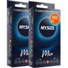 MY.SIZE Mix preservativi 47 mm 20 pezzi - vestibilità stretta | varianti: blu, rosso aroma fragola, nervurati, naturali | preservativi premium | marchio tedesco | spessore 0,07 mm
