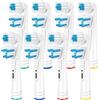Kisstta Dual Clean Spazzole di ricambio compatibili con Oral B, testine di ricambio per spazzolini elettrici, potente rimozione della placca, Kisstta (8)