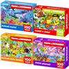 Quokka Puzzle da 100 Pezzi per Bambini 3 4 5 Anni - Set di 4 Puzzle da Pavimento Giganti - Impara Animali e Insetti della Foresta Oceanica - Giocattoli Educativi per Ragazzi e Ragazze dai 6 ai 7 Anni