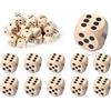 KAPSING 10 dadi da gioco in legno naturale, da utilizzare come accessori per feste in casa, come strumento decisionale, per attività di team building, per lavoretti fai da te