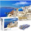 Ledeak Puzzle 1000 Pezzi, Puzzle Classici Paesaggi per Adulti e Bambini da 12 Anni, 70x50 cm Puzzle Adult, Impossible Puzzle, Giochi Rilassamento e Intelligence (Mar Egeo)