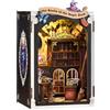BATTREVO DIY book nook kit-Libro Il Regno della Magia con luce LED,puzzle fai da te in legno per casa delle bambole 3D,Book Nook Kit Per adulti,decorazioni per librerie,regali di compleanno per Natale
