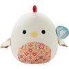 Squishmallows Todd SQCR05418 - Gallo beige con pancia floreale, 30,5 cm, multicolore