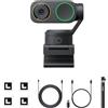Insta360 Link 2 Pro Pack Creativo- Webcam 4K PTZ per PC/Mac, sensore 1/1,3, bassa luminosità, tracking IA, HDR, microfoni direzionali canc. rumore, supporta Stream Deck, Zoom, Teams
