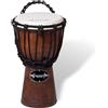 World Rhythm Djembe - Tamburo da 30 cm con testa sintetica da 7, intagliato a mano, stile africano, per artisti, circoli, scuole, laboratori di gruppo