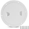 Xztrdi Boat-Ready Black Round Non-Slip Inspection Hatches - Misure 6with Detachable Cover - ABS Screw Out Access Hatch Cover per kayak, yacht, accessori marini