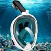 LSSAGOON Maschera Snorkeling Adulto Pieno Facciale, 180° HD Visuale Panoramico Maschera Subacquea, Maschera Sub Antiappannamento, Maschera Boccaglio Secco Impermeabile per Donna Uomo