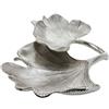 GILDE Ciotola decorativa per soggiorno e soggiorno, in alluminio, larghezza 34 cm, colore: argento