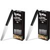 IPEA Coltelli da Tavola per Bistecca e Carne punta Tonda- Set da 6 - Coltello Affilati con Lama in Acciaio Inox per Tagliare Carne e Alimenti a Pranzo e Cena - Posate - Coltelli per Casa e Cucina