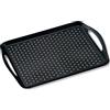 Kesper-Vassoio antiscivolo, in plastica, colore: nero, 45,5 x 32 x 4,5 cm