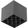 GTV ARTEMIDA - Plafoniera a LED, 20 W, 1920 lm, 4000 K, IP20, 38°, in alluminio, nero, quadrato, moderno, illuminazione interna