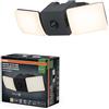 OSRAM ENDURA STYLE USB Volt 2 Faretto a Batteria, 5W, 535lm, 3000K, Sensore PIR, IP54, 2 teste regolabili, Grigio Scuro