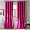 BULBUL Tende per finestre in velluto per soggiorno, lunghezza 248 cm, 2 pannelli, tende oscuranti rosa shocking, isolamento termico, decorazione oscurante con occhielli per camera da letto
