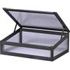 dobar® Fioriera in legno per aiuola rialzata Kubus 2.0 - Fioriera da giardino - 76 x 56 x 20 cm - Antracite