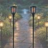 BOLD Julian - Spiedino solare a LED, 2 pezzi (1600 - 1800 K, IP44, resistente agli spruzzi, 8 ore di utilizzo, 6 ore di ricarica solare, 1 interruttore on/off), colore nero opaco