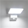 Comely Lampade da Parete Esterno LED con Sensore di Movimento, 24W 6500K IP65 Applique da Parete Moderno, Regolabile Lampada Muro Bianca per Ingresso Garage Giardino