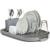 Zeller 24890 - Scolapiatti, in plastica 45x32x13 cm, Grigio