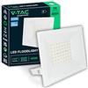 V-TAC Faro LED da Esterno 50W Bianco - [ E-Series - Alte Perfomance, Bassi Consumi ] - 4000 Lumen - Super Slim Design - IP65 - Proiettore Casa, Garage, Magazzino - Impermeabile - Luce Naturale 4000K