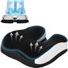Romon Cuscino Sedia Ufficio, Spessa 10cm Cuscinos Memory Foam Ergonomico con Tela Reticolare Respirante, Scomparsa e Lavabile a Macchina, Antiscivolo per Ufficio Rotelle e Auto, Nero