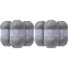 Utopia Crafts DK Double Knitting Yarn 3x 100g (Grey) (Confezione da 2)