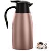 VEGOATY Thermos da 2 l in acciaio inox: thermos a doppia parete con manico e beccuccio, ideale come caffettiera o teiera per acqua calda in ufficio, hotel e ristorante