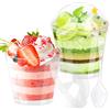 Huanmin Coppette Dessert Gelato Plastica 50 Pezzi 180ml - Contenitori Finger Food per Tiramisù, Bicchierini per Feste e Buffet