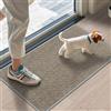 LEKEEPGO Zerbino per interni 43x75 cm, zerbino ultra sottile per interni, tappeti assorbenti e lavabili per l'ingresso, basso profilo che cattura lo sporco, tappetini per l'ingresso, grigio