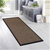 Homatz Tappeto da corridoio marrone, 60 x 120 cm, resistente e antiscivolo, in gomma, tappeto grande, tappeto - Dirt Trapper, tappetino assorbente acqua, lavabile per corridoio, cucina, soggiorno