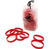 LVNRIDS Braccialetti in silicone 100 pezzi Rosso, 16 cm Braccialetti Elastici in Gomma per Bambini, Riutilizzabile Braccialetto Colorati per Feste, Compleanno, Scolastica