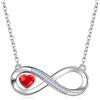 LOUISA SECRET Collana Donna Argento 925,Ciondolo Cuore Infinito con Opale,Gioiello Ipollergenico 45+5cm, Regalo per Natale/San Valentino/Compleanno/Amica/Mamma/Ricorrenze