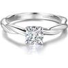 FANCIME 0,3-0,55 carati Anello solitario in diamante coltivato in laboratorio da donna, anelli in diamante solitario in argento sterling 925, anello di fidanzamento, anello da matrimonio, gioielli per