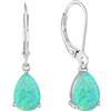 YL Orecchini da Donna in Argento Sterling 925 con 12 Pietre di Nascita in Zirconia 5A, Argento sterling, Opale