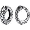 JewelryWe Orecchini Finti Punk da Uomo: Orecchini Non-Piercing a Clip Disegno Serpente Lupo Regalo per Ragazzi