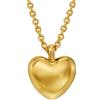 Traveller Collana con ciondolo - Donna - Oro - Cuore - Ø 10 mm - placcato oro 22 carati - 37 + 3 + 3 cm - 157811, 38+3+3 cm, Oro, Nessuna pietra preziosa