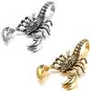 JewelryWe Gioielli Collana con Pendente da Uomo Donna Scorpione in Acciaio Inossidabile Ciondolo Catena Lunga Colore Oro Argento (2pcs)