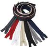 Aerzetix - Set di 7 Cerniere Lampo a Spirale N°5 100cm separabili con cursore | in Metallo Nylon Poliestere | Colore Rosso Blu Scuro Grigio Scuro Grigio Beige Chiaro Nero Bianco