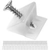 Your Day Mate Cunei per mobili per fondi di cassetti e schienali di armadi, 120 cunei, incl. viti per legno M2 x 16mm, in bianco, in plastica, angolare a L 14 x 9 mm, connettore per pannello posteriore dell'armadio