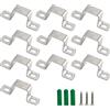 Flomore (10 Pezzi) Staffa Quadrata per Tubo M38x38mm 304 Acciaio Inox U Forma Staffa in Metallo Staffa per Appendere Tubi Morsetto per Tubo con Viti