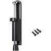 Ignpion, fermaporta a molla in acciaio inox, regolabile, colore: nero