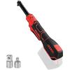 JOJOCY Chiave a cricchetto a batteria brushless da 3/8 compatibile con batteria Milwaukee m18 con adattatore da 1/2 e 1/4, testa allungata da 15 cm, vite a cricchetto elettrica, 80 Nm, 320 giri/min (rosso
