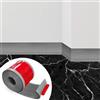 MeYuxg Battiscopa in PVC, Battiscopa Venature del Legno Grigio 10 cm x 5 metri, Battiscopa Adesivo Binario di Transizione del Gap nel Muro, Battiscopa Decorativi, Battiscopa PVC per Cucina, Bagno, Soggiorno