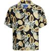 JACK & JONES JACK&JONES JORLUKE Tampa AOP Shirt SS SN, Camicia Camicia Uomo, Black,