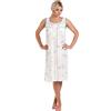 Lady Olga Donna Lady OLGA Jersey misto cotone floreale senza maniche abbigliamento da notte 0103 Camicia da notte - Blu, 18 / 20