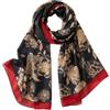 Trillion London® - Sciarpa in Seta da Donna | Leggera | Scialli Avvolgenti | Regali per Donne | Stampe di Design | Adatta per la Vita Quotidiana e Viaggi | Finitura Liscia e Morbida|Floreale| Rosa