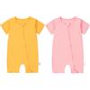 HAHASHOW Set da 2 Body Neonato in Fibra di bambù Pagliaccetto Estivo per Neonati - Tutina Unisex Morbida e Traspirante Pigiamino Eco-Friendly Regalo Perfetto 3-6 Mesi Grigio squalo e Motivo Animali