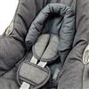 BambiniWelt by Rafael K. Bambiniwelt, cuscino poggiatesta per ovetto, compatibile con Maxi Cosi modello Cabrio Fix, gruppo 0, cotone (cotone grigio scuro)