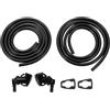 TUCKBOLD Getto Lavavetri per Jeep Grand Cherokee 2011-2018 1 Set | Colore Nero, Materiale Plastica, Tipo Spruzzatore Anteriore, Con 2 Guarnizioni E 2 Tubi Fluido 1m, Facile Installazione