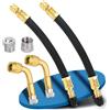 Vehepeay 2 Pezzi Prolunga Valvola Pneumatici, 90 Gradi Estensione Valvola Automatica H62 Ottone Altamente a Prova di Perdite, Prolunga Valvola Tubo in Gomma da 18 cm per Facile da Gonfiare