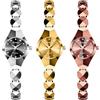 JewelryWe Orologio da donna piccolo in acciaio inox, 30 m, impermeabile, analogico, al quarzo, da donna, sottile cinturino in acciaio inox, di lusso, ultra sottile, con vetro sfaccettato e quadrante